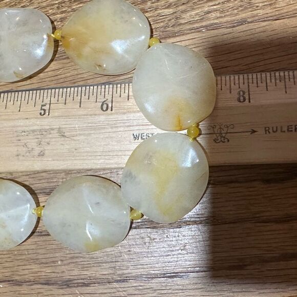 Beautiful Genuine Rutile Quartz Gemstone Necklace 14” - Picture 5 of 6